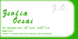 zsofia ocsai business card